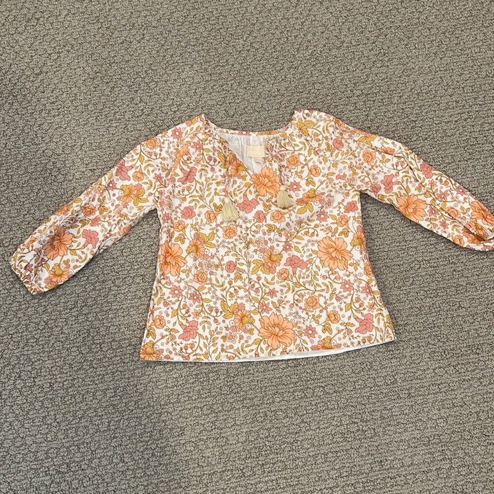 Girls Bonnie & Harlo cotton peasant top. Size 4